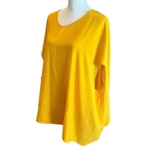 PATRIZIA LUCA TUNIC TOP YELLOW One Size New